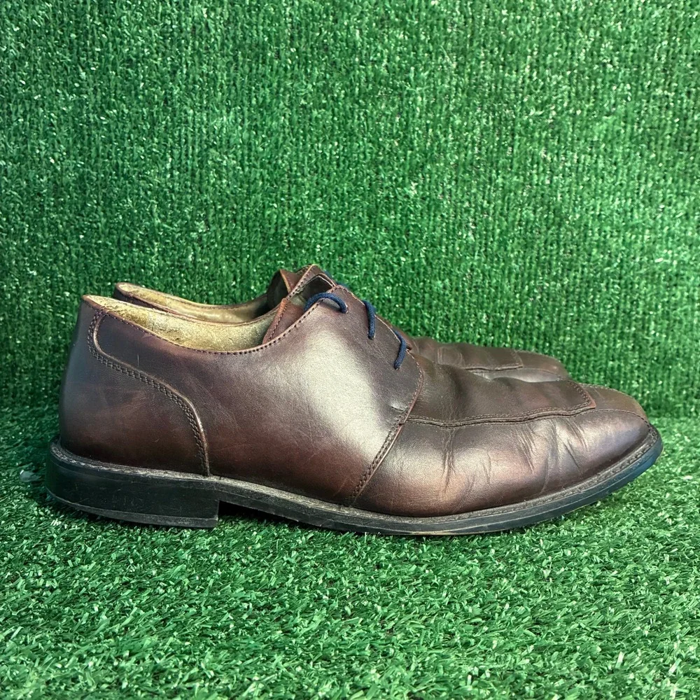 Florsheim 11175-601 Leather Square Toe Lace Up Dress Shoe Brown Mens Size 10.5 D